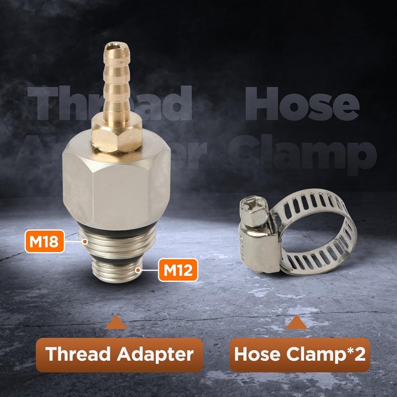 CMTOOL Exhaust Back Pressure Tester Kit with Carrying Case, Automotive Exhaust Back Pressure Gauge Set with 6-Foot Hose, Professional Car Diagnostic Test Tool with Adapter & 2 Hose Clamps - Image 5